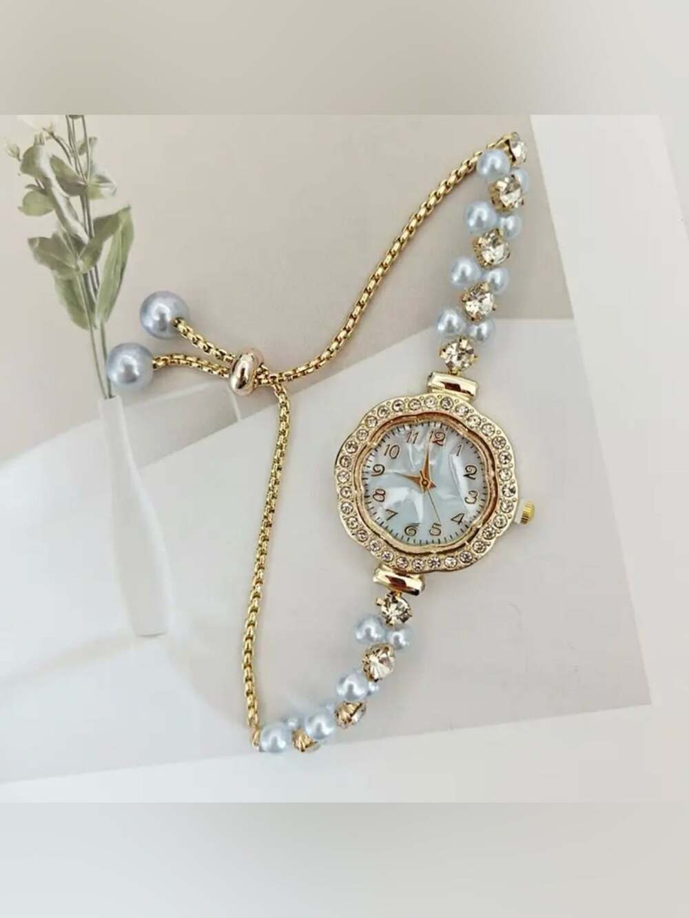 Brand new Elegant Crystal Bracelet Watch - 3 Tones